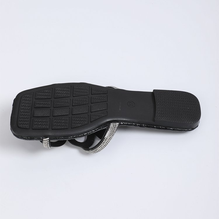 pantofole da donna2024 nuove pantofole piatte da donna con mini strass a forma di serpente estive di grandi dimensioni 44_voghion.com