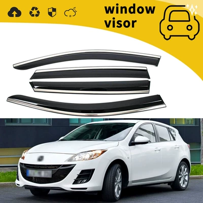 Suitable for 07-20 mA Zida Rain shield - 10-models-of-mazda-3-hatchbackplastic-with-bright-strip-adhesive-4
