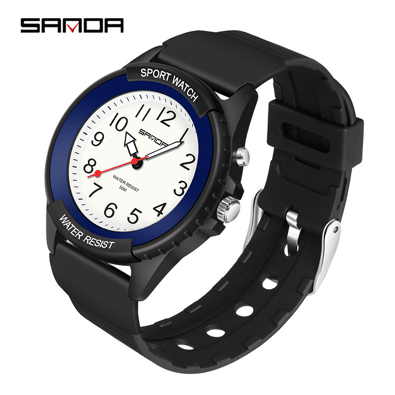 Sanda 6018 New Simple Watch Outdoor Sports Fashion Children's Watch Luminous Movement Quartz Watch Wholesale