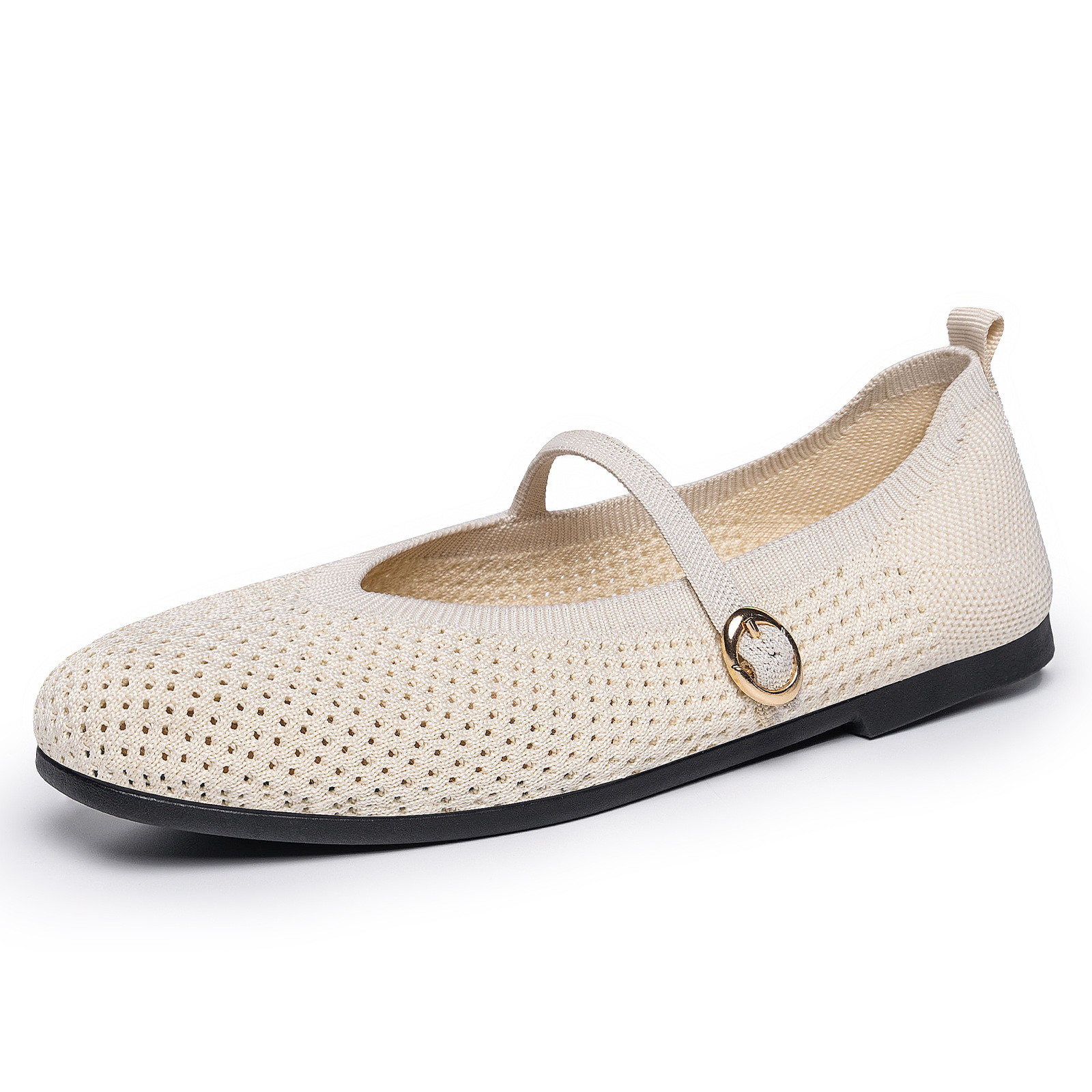 Zapatos de mujer 2026 nuevos zapatos de malla de verano sandalias transpirables zapatos planos franceses temperamento de dama hueco zapatos de mujer