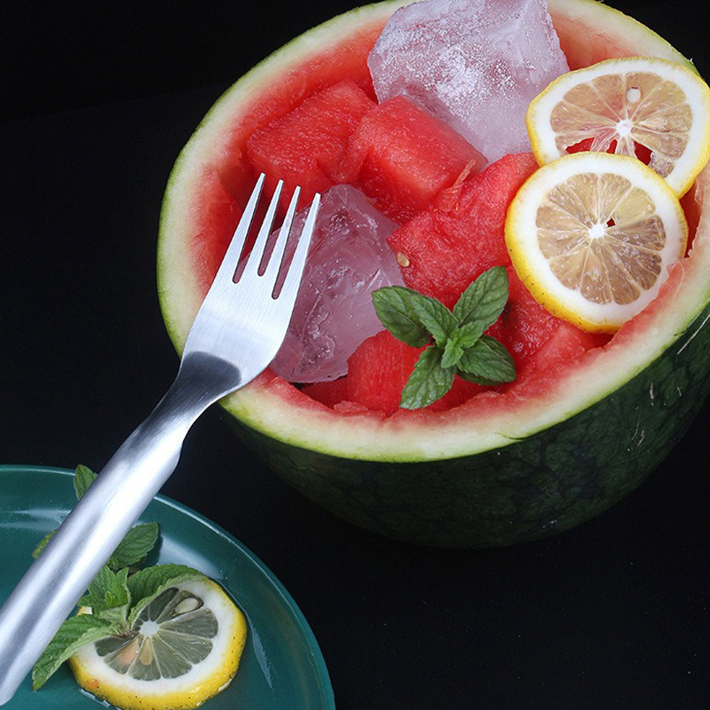 Sandía corte verano sandía corte bloque artefacto cortador Acero inoxidable fruta cuchillo comer melón dados bandeja de fruta