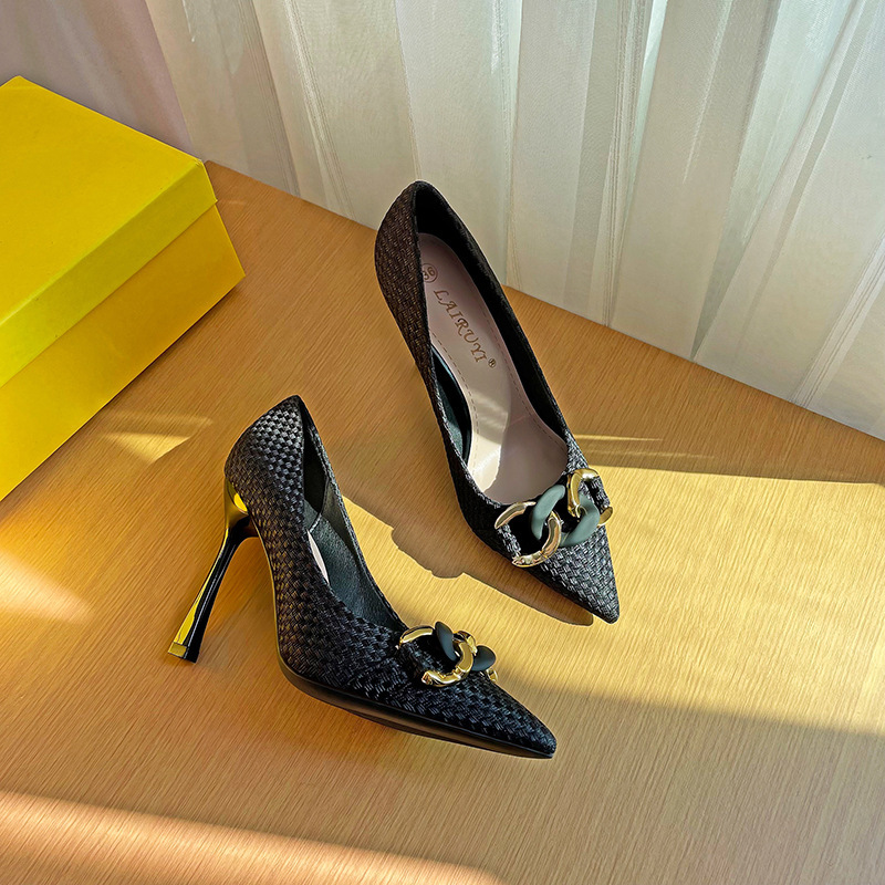 31-44 size a generation of hair LQbz01-8 fashion buckle material pointed shallow stiletto heel high heels 31-44 size a generation of hair LQbz01-8 fashion buckle material pointed shallow stiletto heel high heels