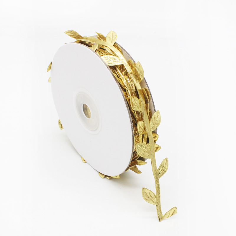 Simulación ultrasónica hojas de oro y plata de colores de la hoja de sauce iluminación Garland accesorios decorativos de tela flor Vid 10 m Paquete de rollo