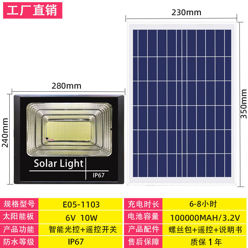 Hogar rural, luz de calle impermeable de alta potencia súper brillante, luz solar, luz de jardín al aire libre, luz solar, luz solar