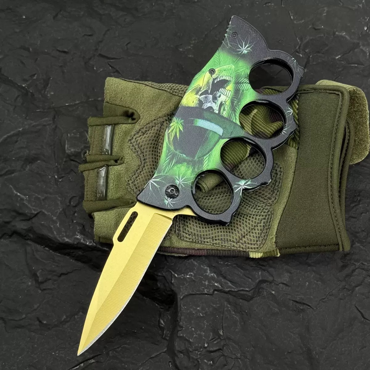 Cuchillo plegable multifuncional para exteriores Cuchillo de defensa personal Cuchillo de supervivencia salvaje para acampar