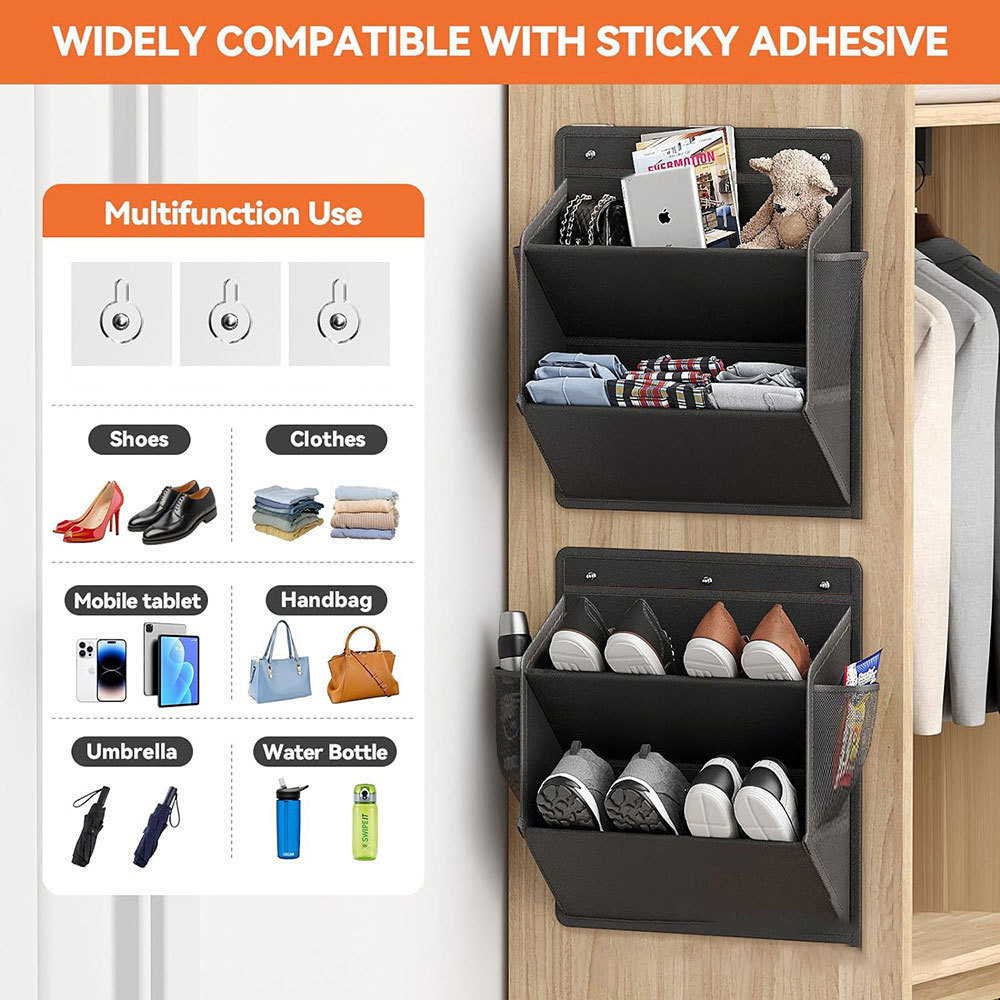 Door Shoe Rack Wall-Mounted Storage Shoe Rack Debris Multi-Purpose Storage Organizer Bag Rv Shoe Storage Rack