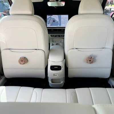 Chair back anti-kick pad, back anti-kick pad, child rear seat - couple-capy-ora-5-3-piece-set-of-rear-seat-anti-kick-pads-dawn-white