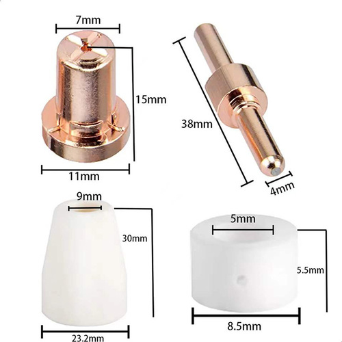 Cross-border PT31 Wenzhou 40A plasma cutting accessories LG40 electrode nozzle protective cover diverter 65PCS