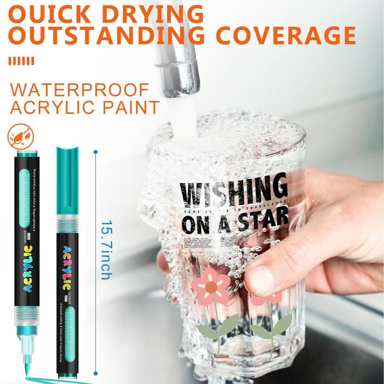 Lápiz acrílico de cabeza blanda tipo líquido directo, estudiante, arte infantil, color apilado, bricolaje, pintura a mano, bolígrafo de acuarela especial para graffiti