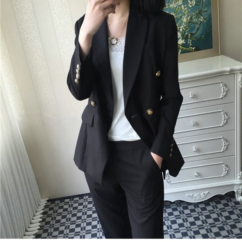 Xz02 Plus Size Women's Suit Jacket Fat mm 100kg Bell-Bottoms and Small-Leg Pants Two-Piece Professional Suit