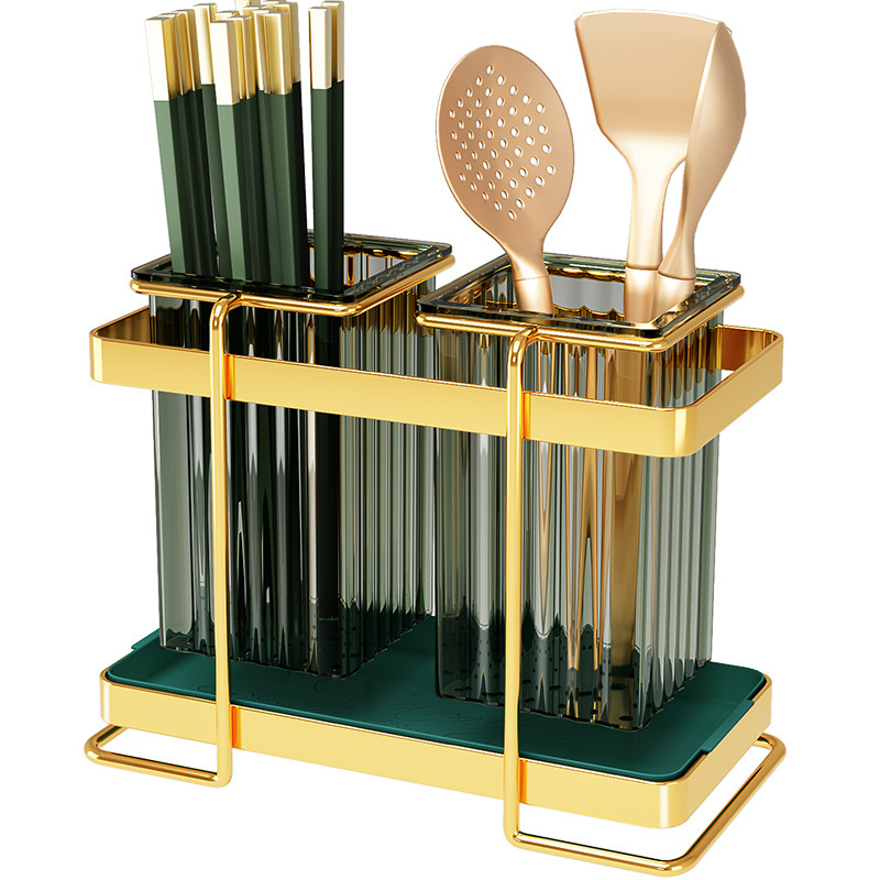 Cuchillo y tenedor estante palillos titular encimera de hierro colgante de pared cocina drenaje almacenamiento rack palillos cesta vajilla cesta palillos jaula