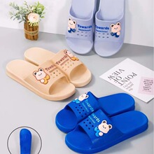 新博美2326新款平底塑料男拖 浴室洗澡休闲拖鞋 家居软底透气拖鞋