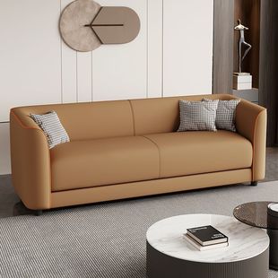 Cat Claw Leather Simple Light House Small Apartment Living Room Apartment Rental House Barber Shop Convenient Sofa for Two or Three People Wholesale