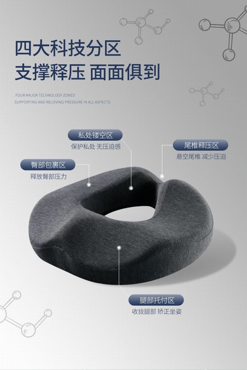 Office Seat Cushion for Long Sitting, Hollow and Breathable, Chair Cushion for Beautiful Buttocks, Lumbar and Tailbone Support, Car Seat Cushion for Waist Protection