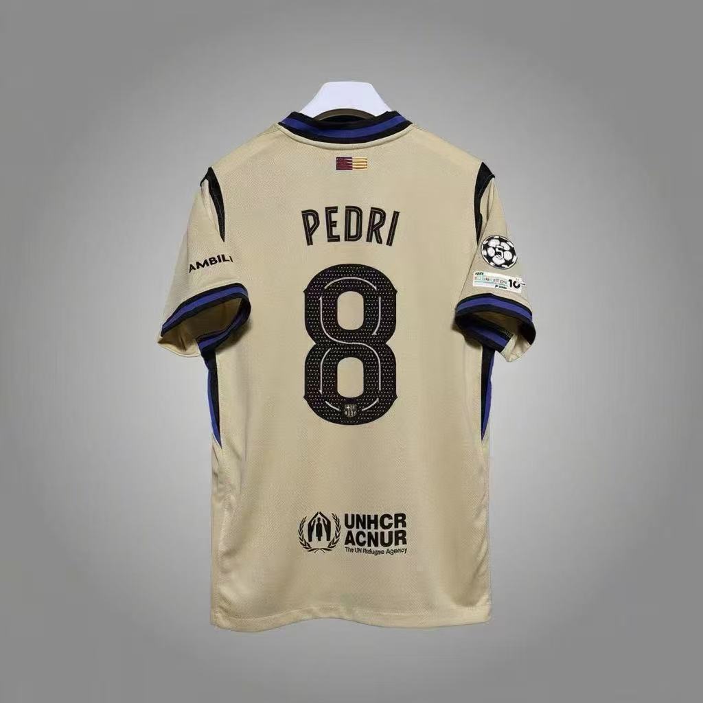 Nike x FC Barcelona 2024/25 Third UEFA Champions League Pedri Jersey Beige