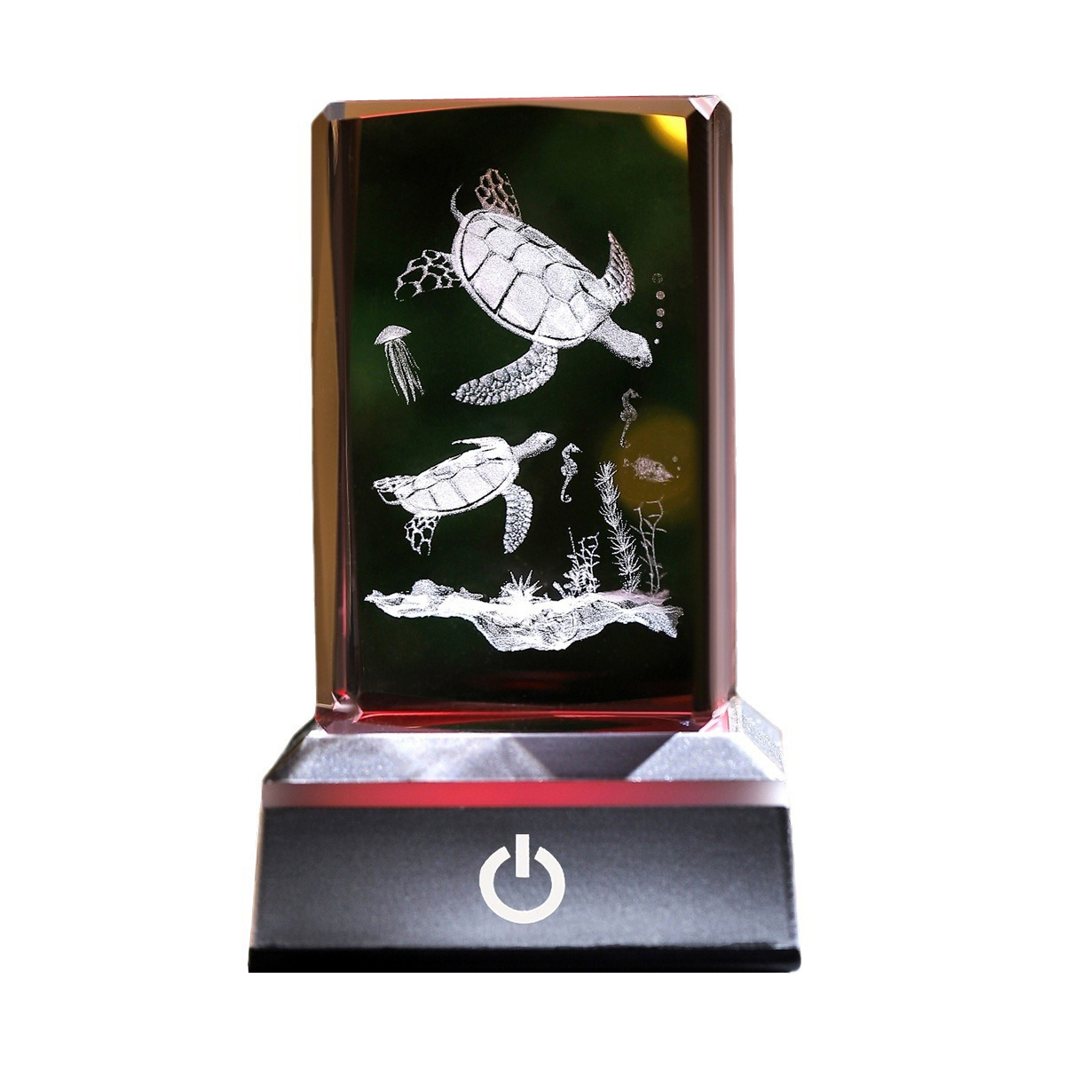 Transfronterizo al por mayor 3D animal Jesús Rosa cuboide adornos de cristal táctil sensible color cumpleaños regalo del Día de San Valentín