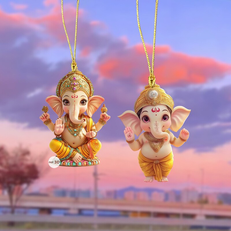 Cross-Border New Thai Yoga Elephant 2D Flat Acrylic Home Crafts Holiday Party Gift Small Pendant