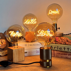 Edison bulb letter lamp G125 desk lamp bulb LED filament lamp modeling lamp LOVE HOME note guitar