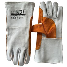 爆款/优质二层羊皮/双层加掌加边条防火线 /双托防护电焊焊接手套