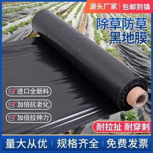 Du Min Black Plastic Film Herbation Film Agricultural Thickened Plastic Film Black Film Insulation Moisturizing Vegetable Greenhouse Planting Seedling