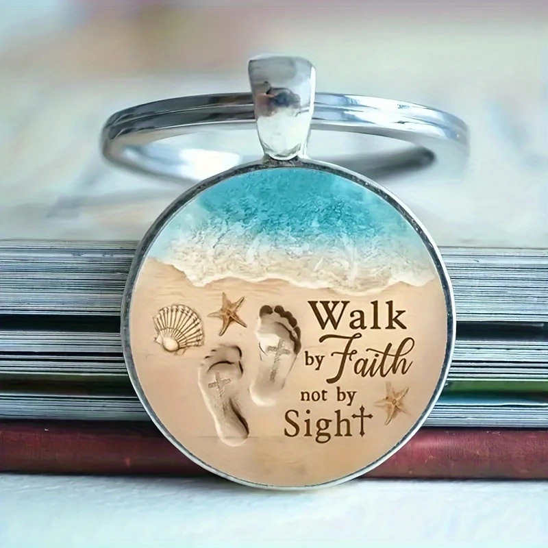 Faith Not Vision Walking Men's Keychain, Car Hanging, Gift for Friends Faith Not Vision Walking Men's Keychain, Car Hanging, Gift for Friends