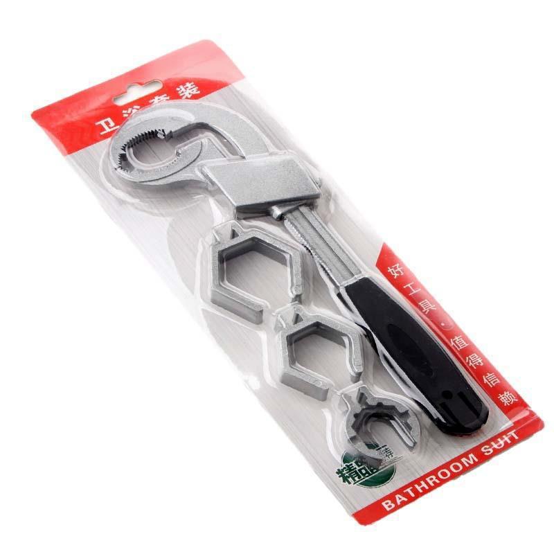 Llave de fregadero multiusos Llave de baño Arco transfronterizo Llave móvil de dientes Herramienta de instalación de fregadero de plomería