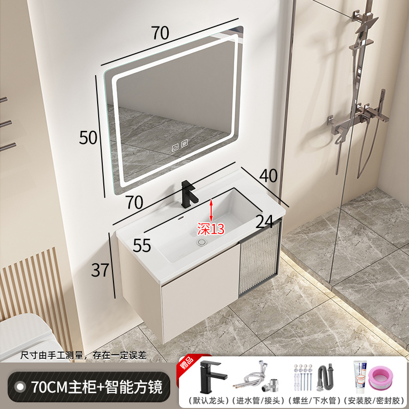 40 amplia cuenca crema estilo gabinete de baño cuenca integrada de cerámica profundización tabla de lavado cuarto de baño combinación de gabinete de lavabo