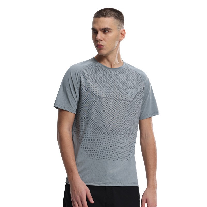 Impresión transfronteriza personalizada de súper fábrica LOGO deportes transpirables de alta elasticidad correr ropa de secado rápido equipo deportivo fitness t