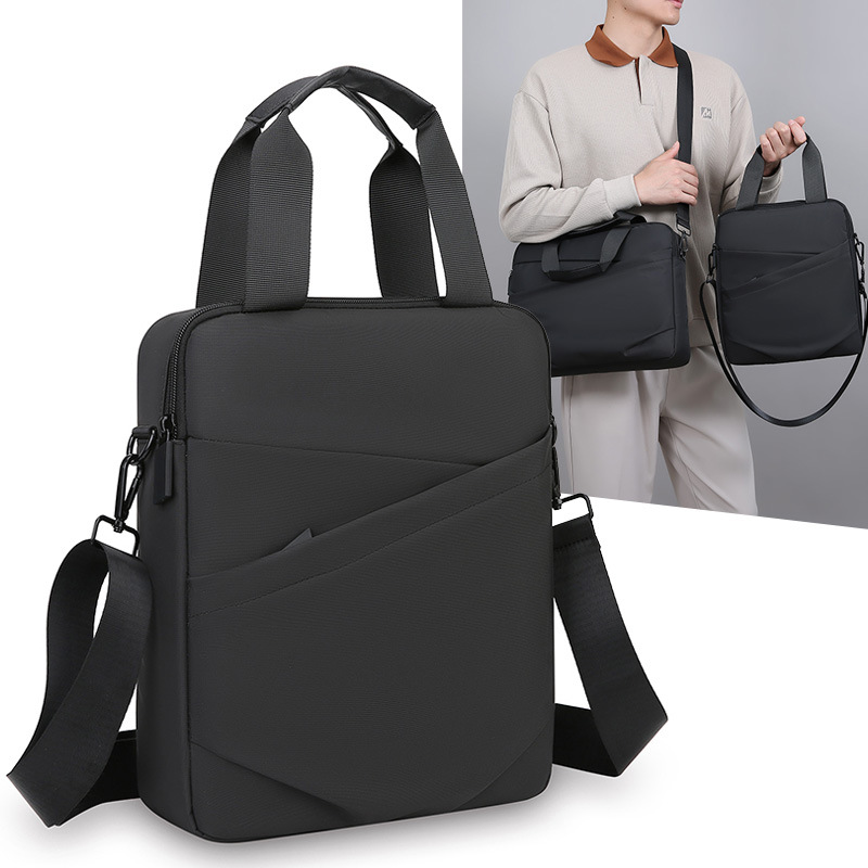 Men's Portable Briefcase, Large Capacity Shoulder Crossbody Bag, Computer Bag, Business Casual Office Bag