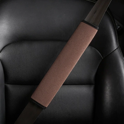 Cross-Border Suede Car Seatbelt Sürətlər qutusu və əl tormozu başlıqları - suede-noble-coffee-30cm1-pack