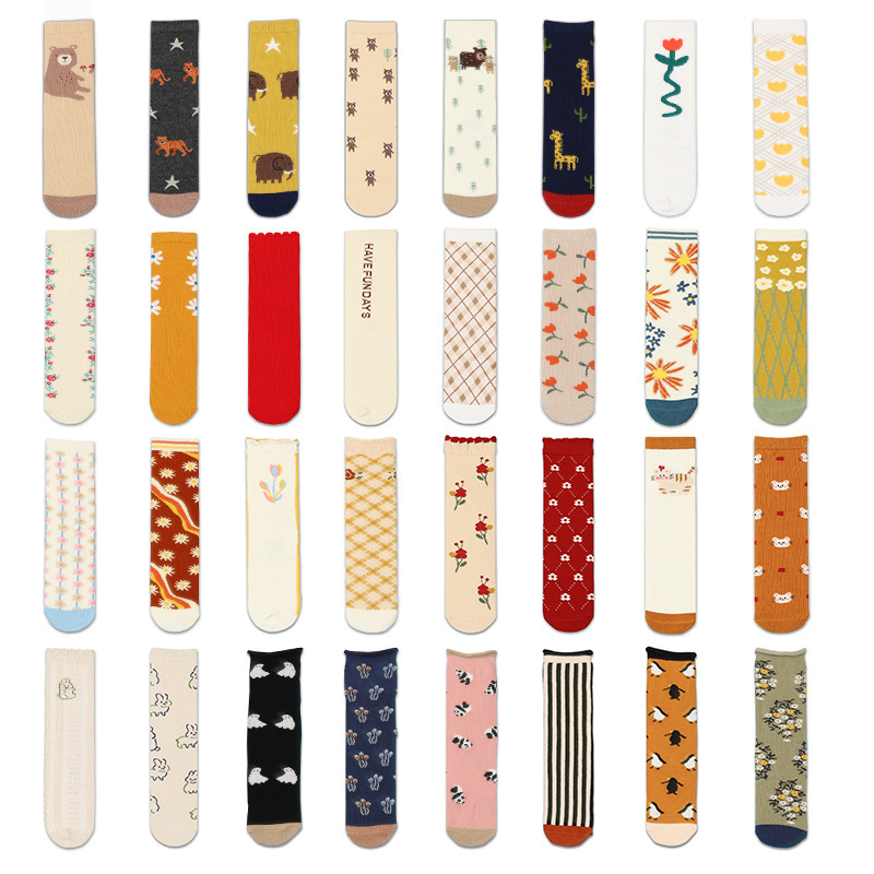 Children's socks trendy children's autumn and winter New Korean style medium and large children's boys and girls baby stockings Korean style cartoon Zhuji socks Children's socks trendy children's autumn and winter New Korean style medium and large children's boys and girls baby stockings Korean style cartoon Zhuji socks