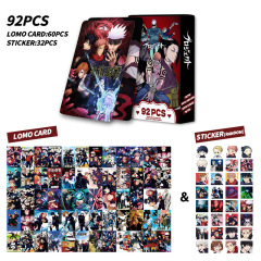 新型92pcs小カード呪術回戦両面カードlomoカードアニメ周辺ケース写真カード