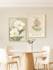 Abstract Texture Bedroom Background Wall Painting Nordic Minimalist Floral Headboard Hanging Art Cream Style Restaurant Decoration Painting