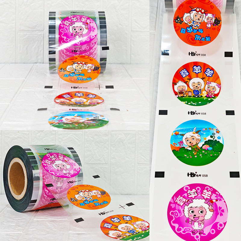 Película selladora para vasos de té con leche o soja, material esmerilado, con logotipo personalizado, paquete de 3 rollos