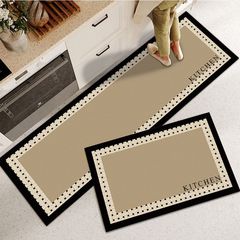 INS奶油風硅藻泥地墊家用長條吸水速干防滑墊可裁剪耐磨廚房地墊