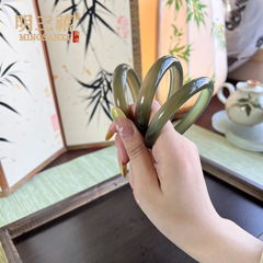 天然青梅冷凍遠山黛氷透玉髄瑪瑙ブレスレット