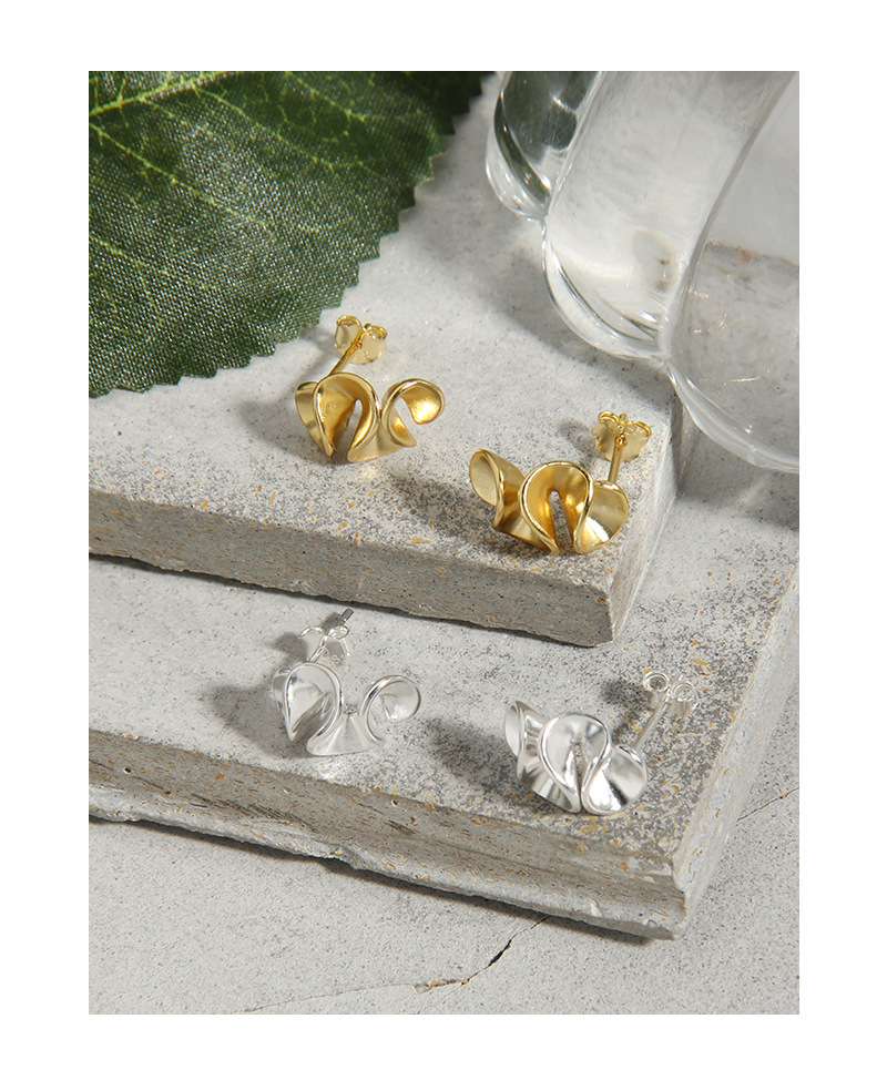 6g Weight Ear Studs Classification 1 Pair Quantity Daily Occasion 925 Sterling Silver Material Solid Color Pattern Women'S Gender Plating Design Fashion Style 1 Pair 925 Sterling Silver Solid Color Ear Studs 6