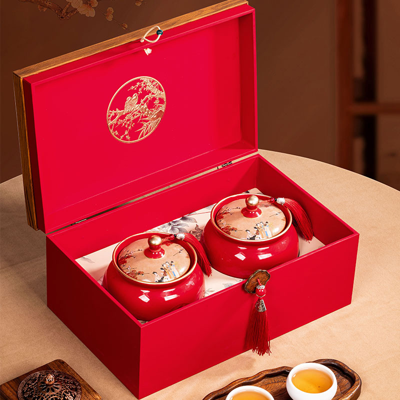 茶叶礼盒装空盒茶叶罐陶瓷信阳毛尖包装盒红茶绿茶叶包装盒空礼盒