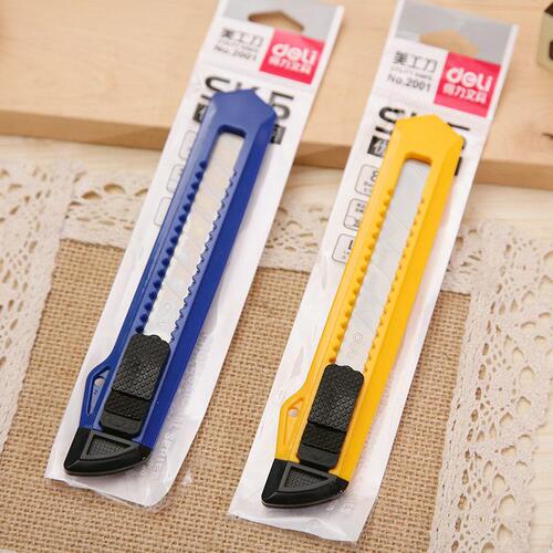 Deli Stationery 2001 Utility Knife Large Stainless Steel Wallpaper Knife Manual Paper Cutting Blade Electrician's Knife Art Knife