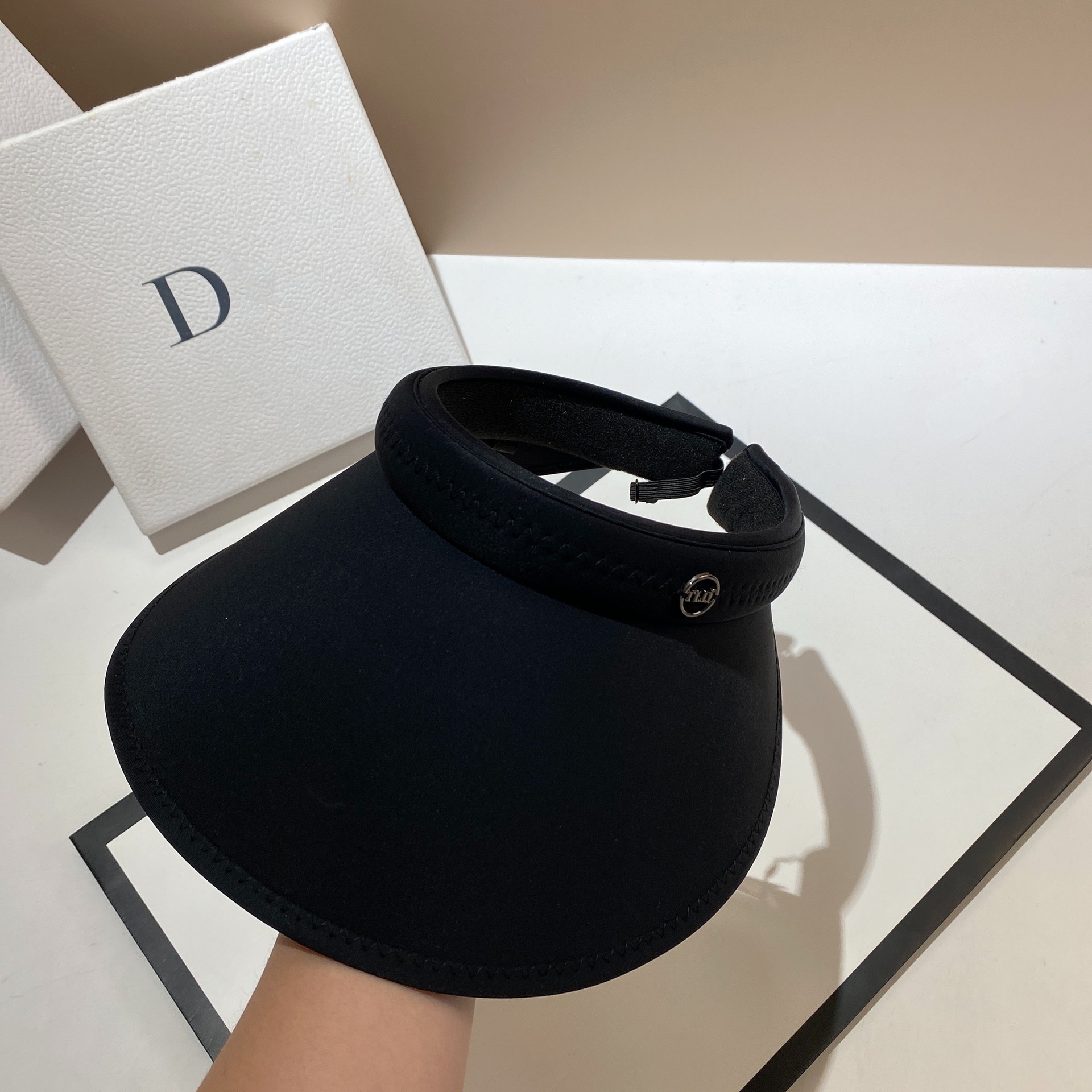 Summer new double-sided ice silk lightweight empty fashion Korean version simple no top can tie ponytail student hat_voghion.com