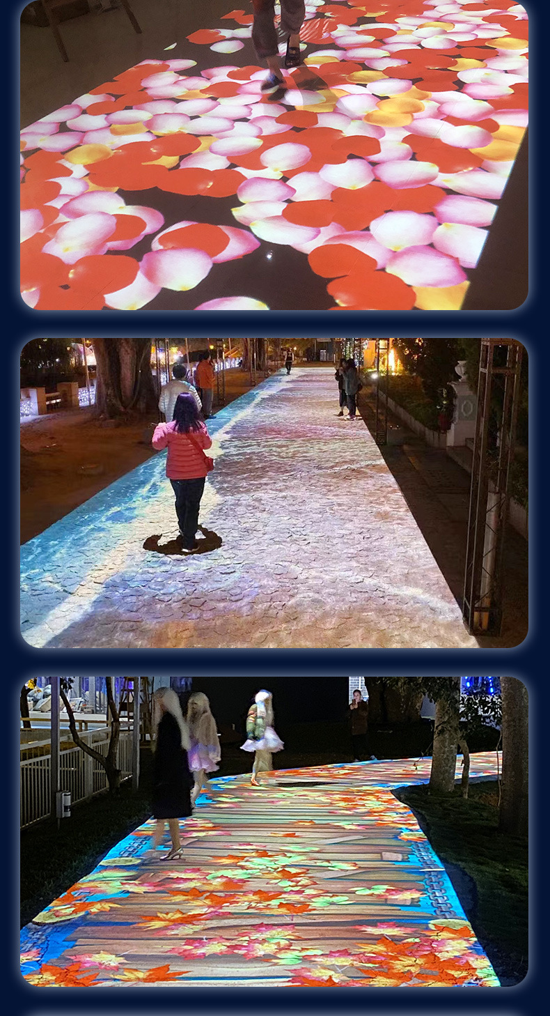 3D全息投影AR户外地面互动投影5d公园景区亮化投影户外夜游项目-阿里巴巴