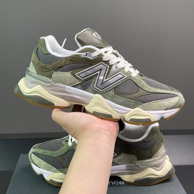 Original New Balance Nb9060 Women's and Men's Shoes, Mesh Breathable Lightweight Dad Shoes, Casual Running Sneakers