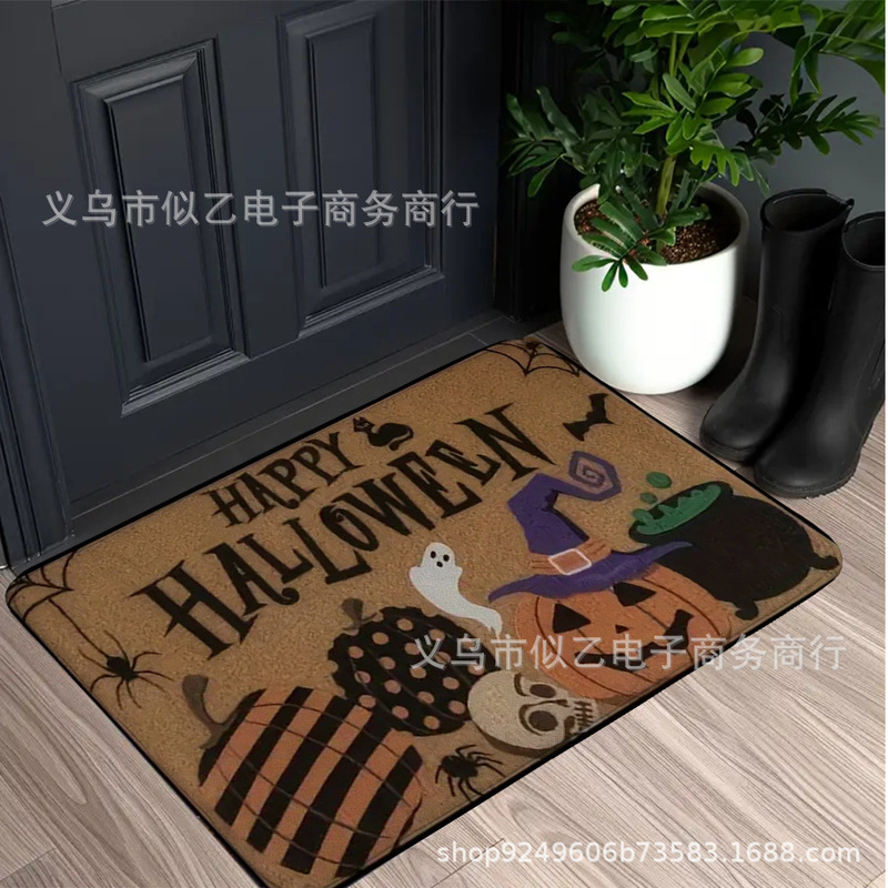 新しいクロスボーダー直接供給ハロウィン厚みのある1cmフランネルフロアマット卸売ホーム雰囲気アレンジメントはJITで発送できます|undefined