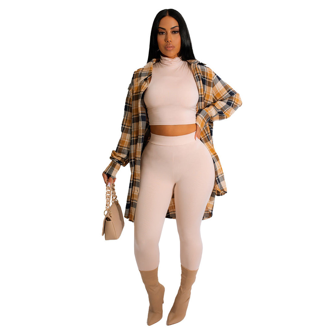 Women Clothing Comfortable Cotton Plaid Coat Shirt Dress 42 Women Clothing Comfortable Cotton Plaid Coat Shirt Dress