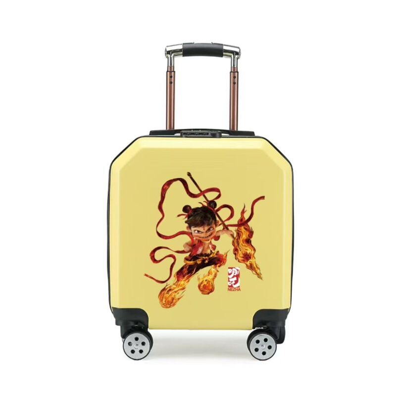 Children's Suitcase Nezha Cartoon Lightweight Vertical Suitcase Nezha Anime Inch Children's Trolley Password Box
