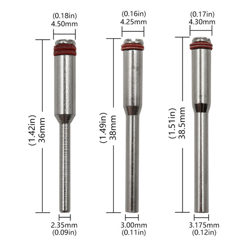 金刚石小切割片接杆铁片固定连接杆 柄径3.175mm/3mm /2