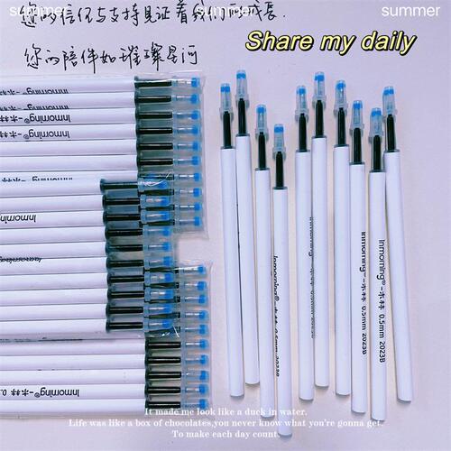 Original replacement cartridge for One More Forest, ST-type 0.5mm nib, student-friendly quick-drying smooth push-button neutral pen refill
