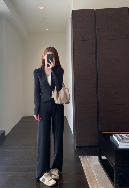 柜上1000+品质保暖外套高腰直筒休闲阔腿裤女2025秋冬新款G091008|undefined