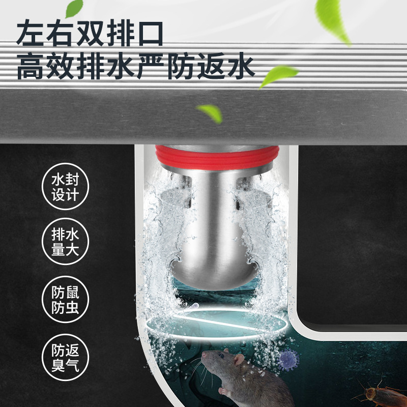 304ステンレス浴室大排気量防臭床漏れトイレ長条シャワー洗濯機下水床漏れ|undefined