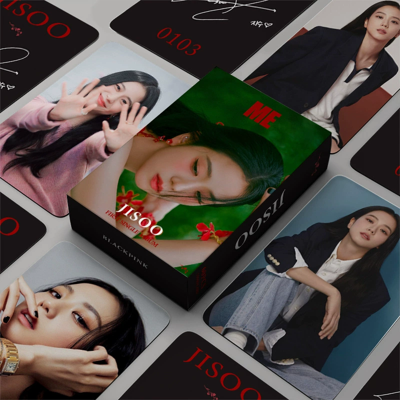 Преимуществo международной поставки 60 персональных фотокарточек KIM JI-SOO JISOO для фанатов в поддержку KPOP, карты лимо